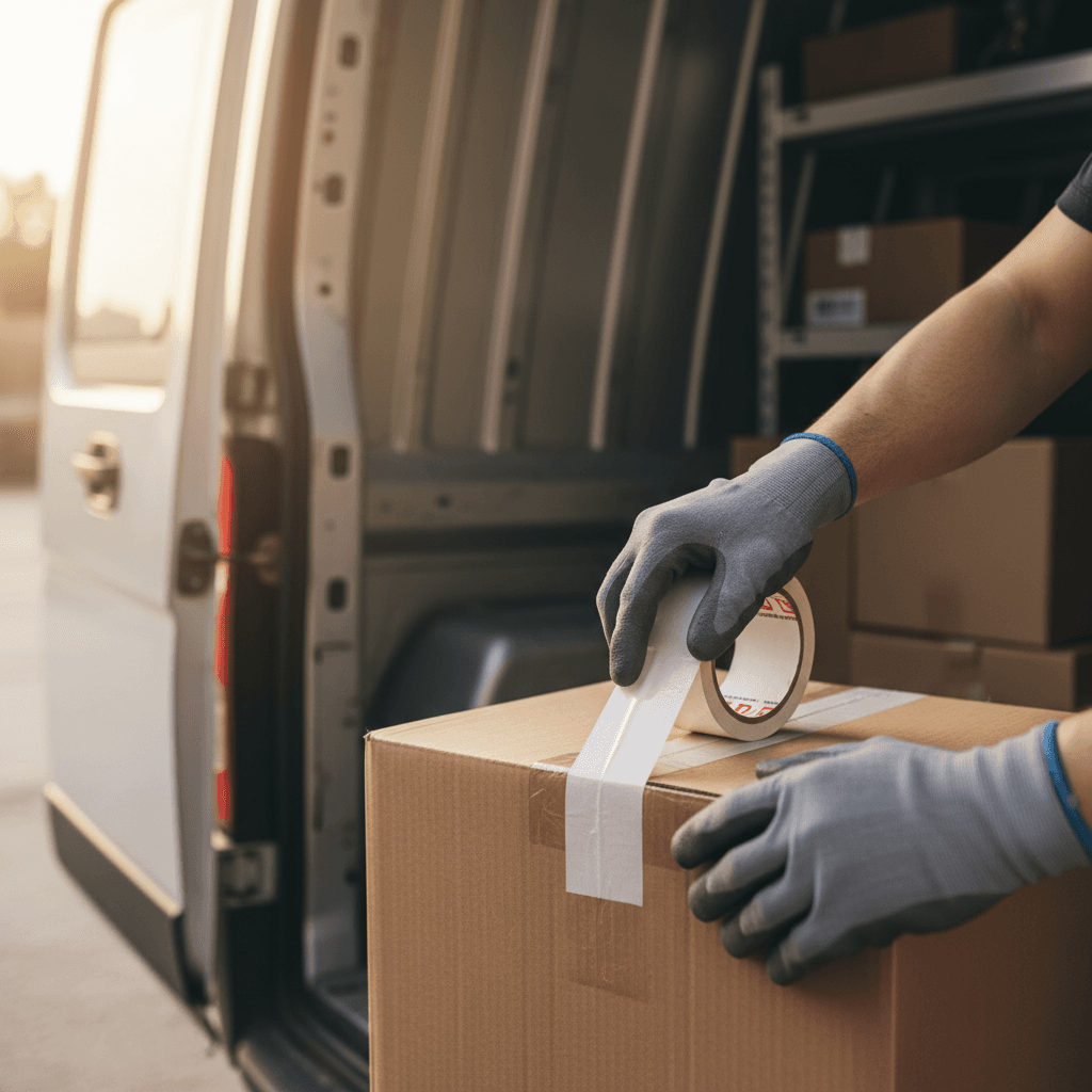 Package handling and secure packing procedure